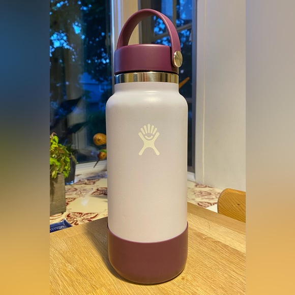 Hydro Flask Dining Custom Fog Hydroflask 32oz With Eggplant Lid And